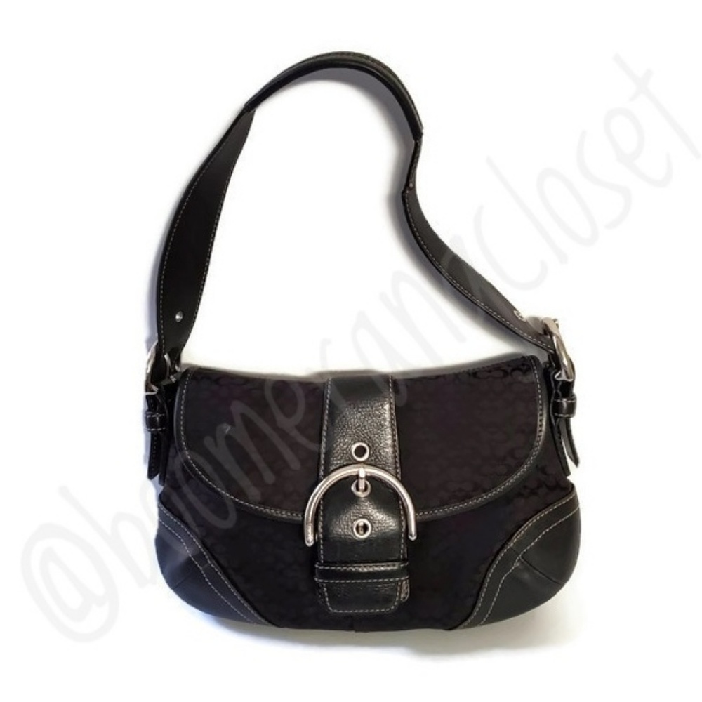 Vintage Coach Soho Signature Jacquard Hobo Bag 